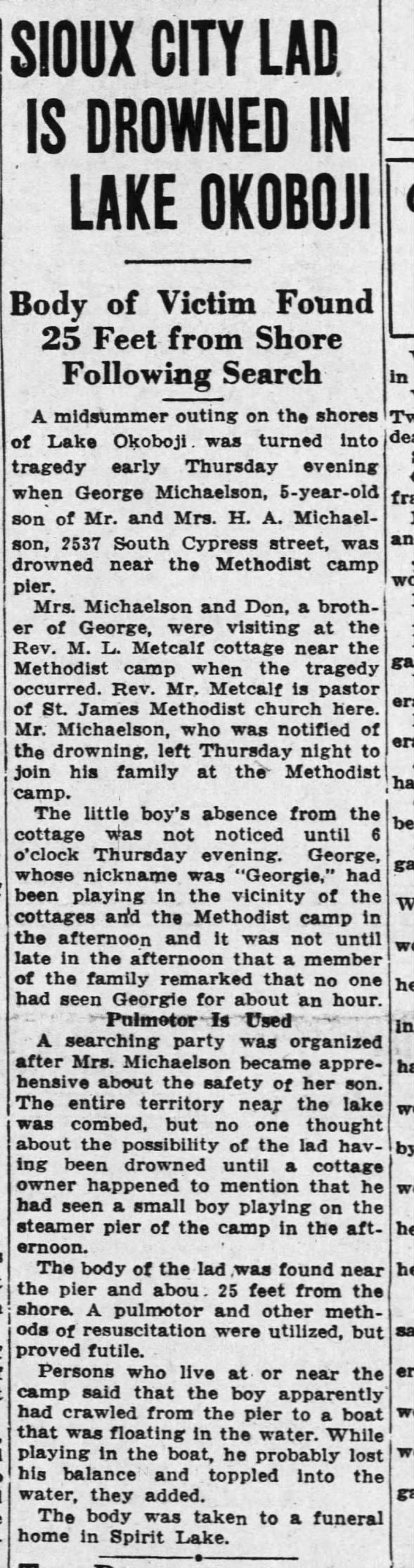 Clipping from Sioux City Journal
